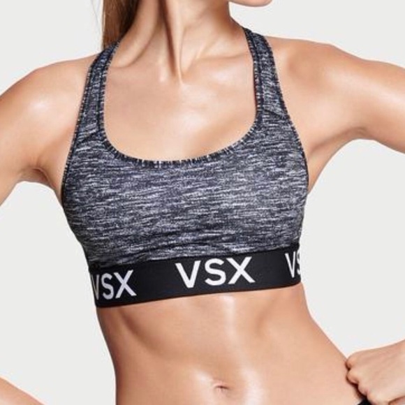 NWT VSX Gray Racerback Sports Bra - Picture 3 of 5